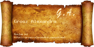 Grosz Alexandra névjegykártya